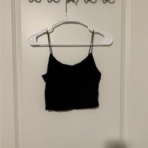 black cropped tank